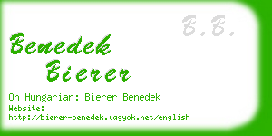 benedek bierer business card